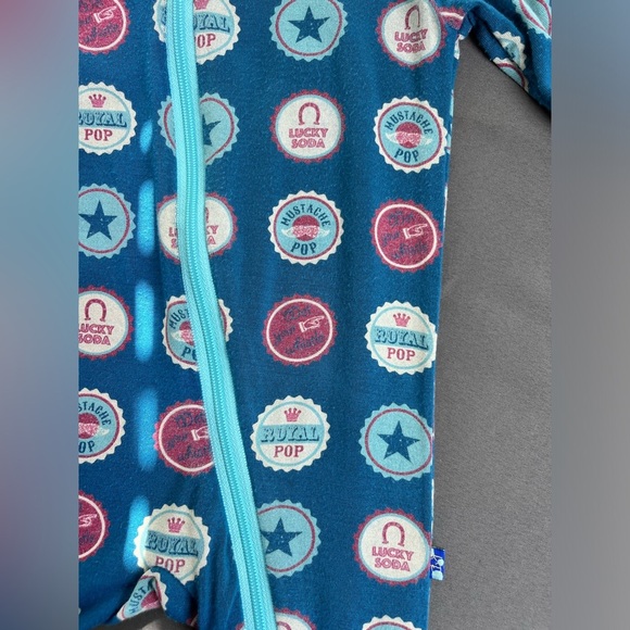 Kickee Pants Soda Pop Caps Footie Sz 0-3 Months - Picture 4 of 10